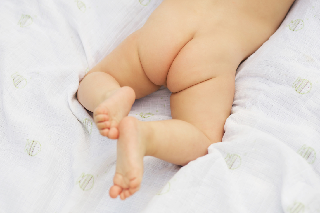 Naked Baby's Bottom and Feet